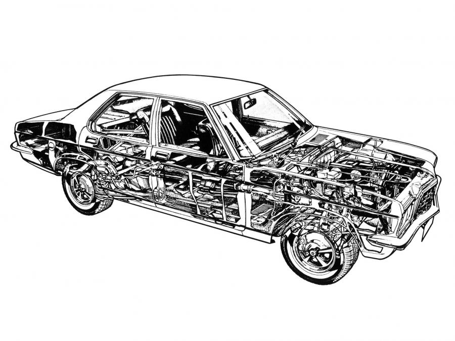 Схема Vauxhall Victor Sedan (FE) 1972 года  (фото 2 из 6)